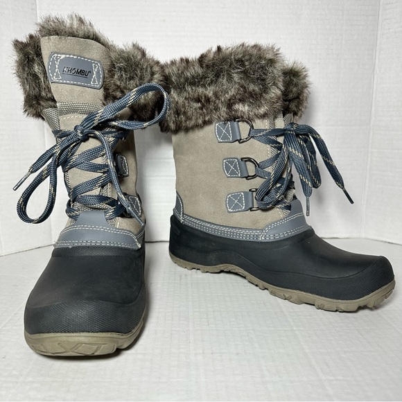 KHOMBU | Leather & Faux Fur Slope Thermolite Terrain Winter Snow Boot | Size 8 - Picture 3 of 15